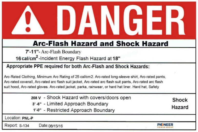 Arc Flash Label